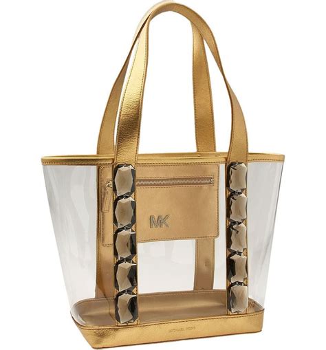 tote with chain trim michael kors|Michael Kors transparent bag.